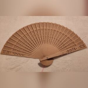 Elegant Tan Hand Fan